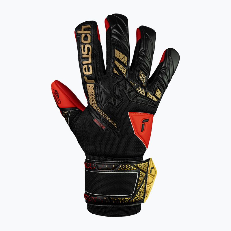 Reusch Attrakt Freegel Silver fekete/arany/tüzes piros kapuskesztyű 2