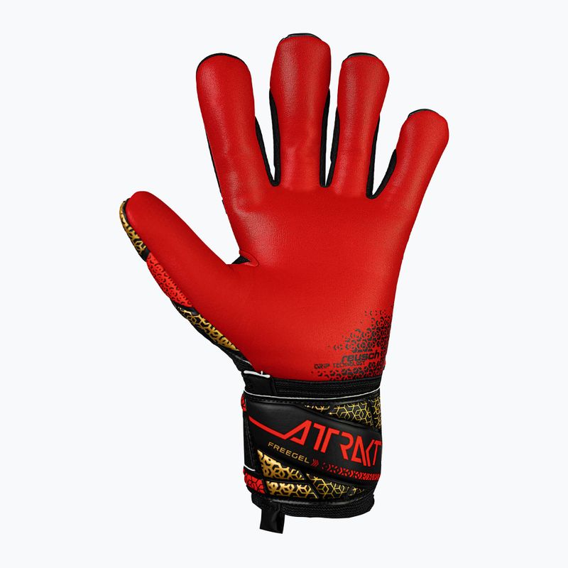 Reusch Attrakt Freegel Silver fekete/arany/tüzes piros kapuskesztyű 3