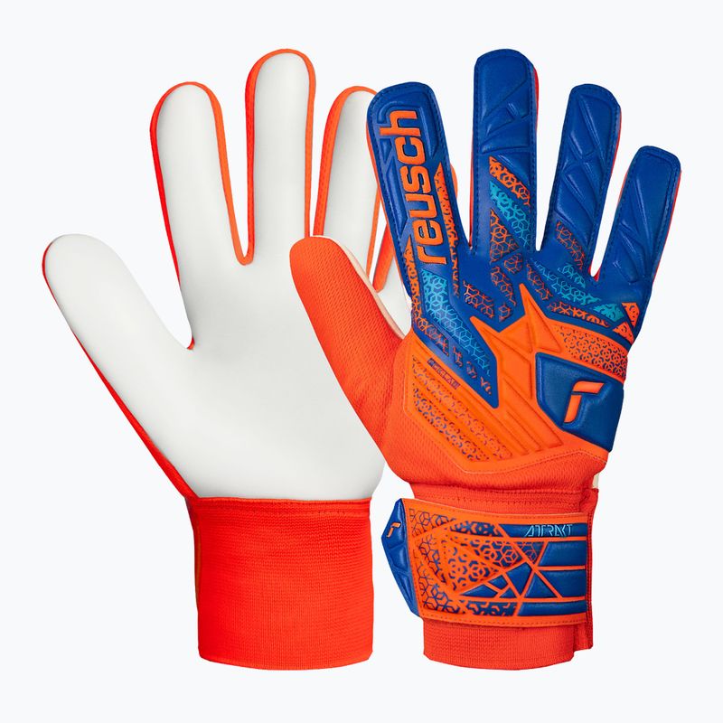 Reusch Attrakt Starter Solid sokkoló narancssárga/kék kapuskesztyű