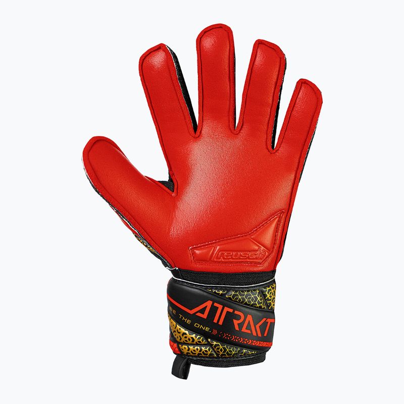 Reusch Attrakt Silver Junior kapuskesztyű fekete/arany/tűzpiros 3