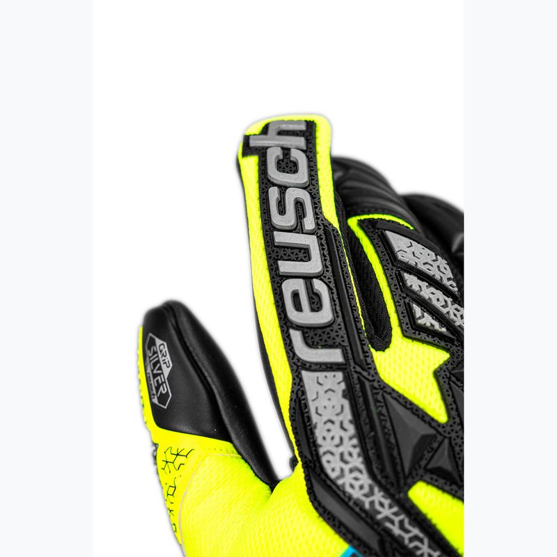 Reusch Attrakt Freegel Silver Junior biztonsági sárga/ezüst/fekete gyermek kapuskesztyű 5