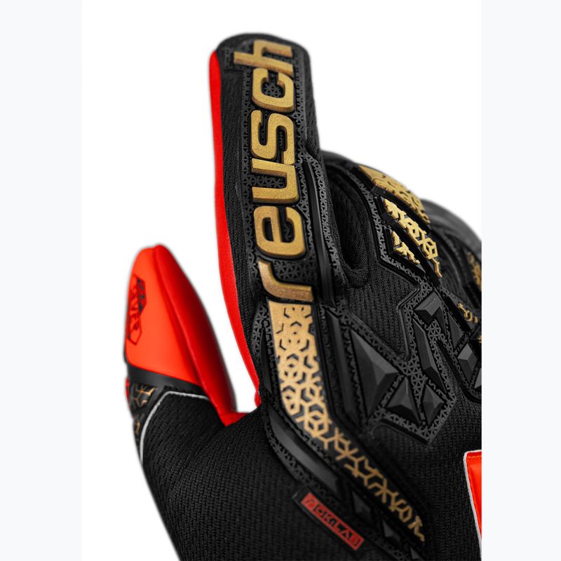 Reusch Attrakt Freegel Silver Junior gyermek kapuskesztyű fekete/arany/tüzes piros 5