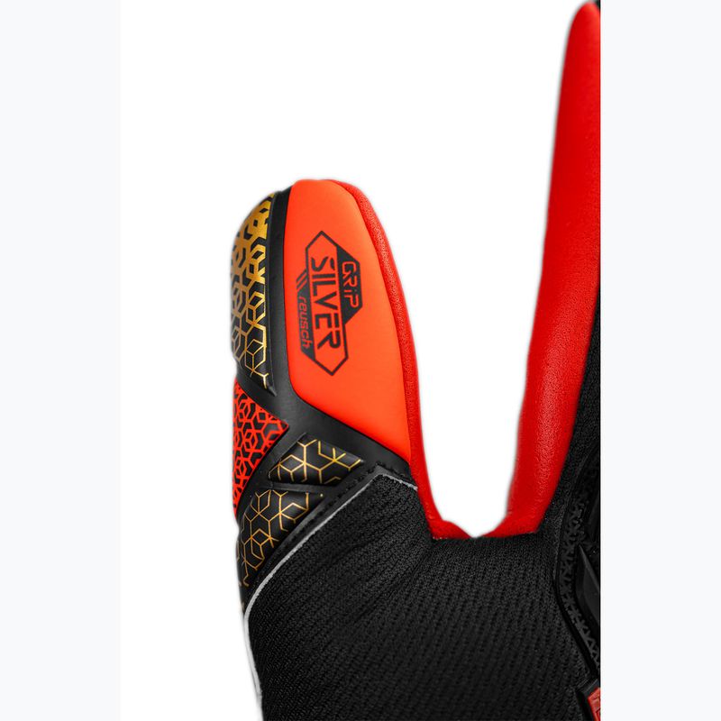 Reusch Attrakt Freegel Silver Junior gyermek kapuskesztyű fekete/arany/tüzes piros 6