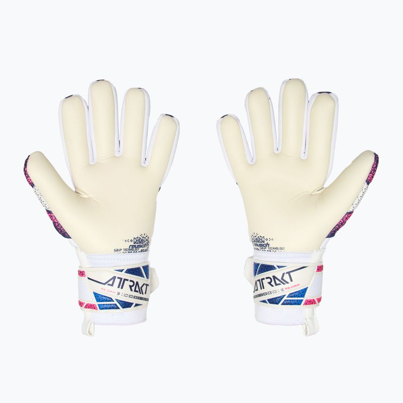 Reusch Attrakt RE:GRIP NC Junior gyermek kapuskesztyű kék/rózsaszín/fehér 3