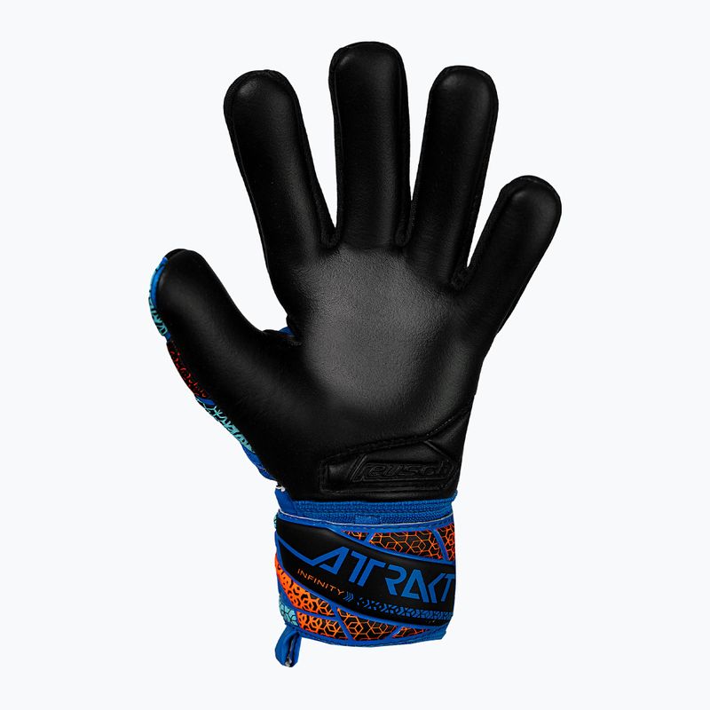Reusch Attrakt Infinity NC Junior elektromos kék/sokkoló narancs/fekete kapuskesztyű 3