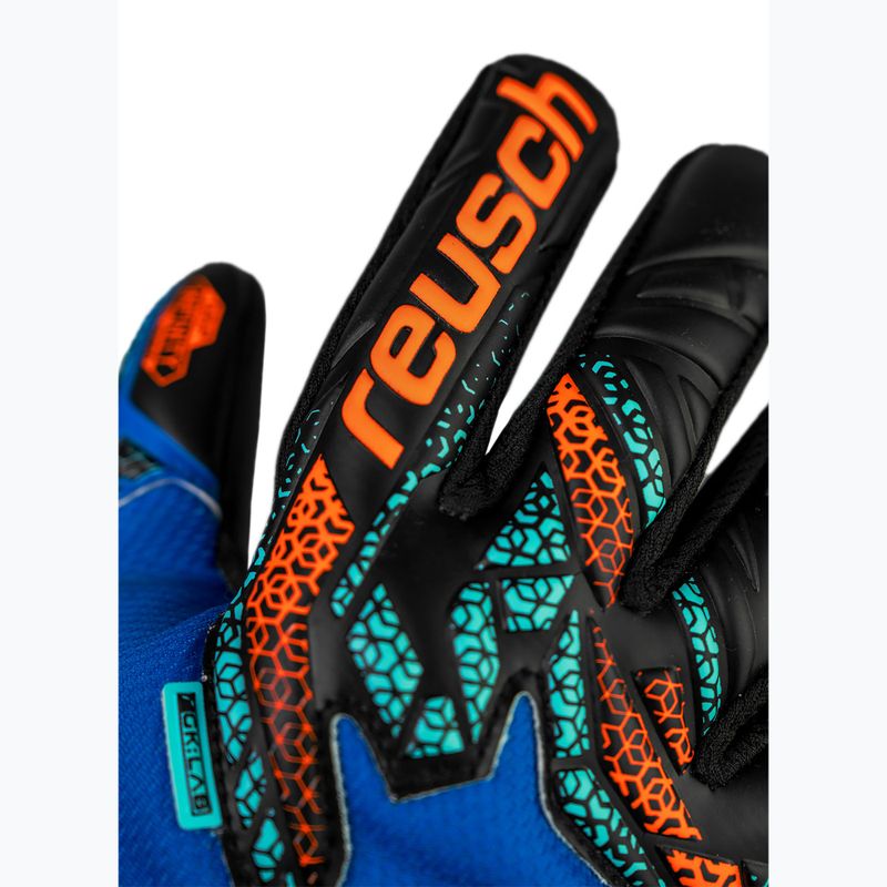Reusch Attrakt Infinity NC Junior elektromos kék/sokkoló narancs/fekete kapuskesztyű 5