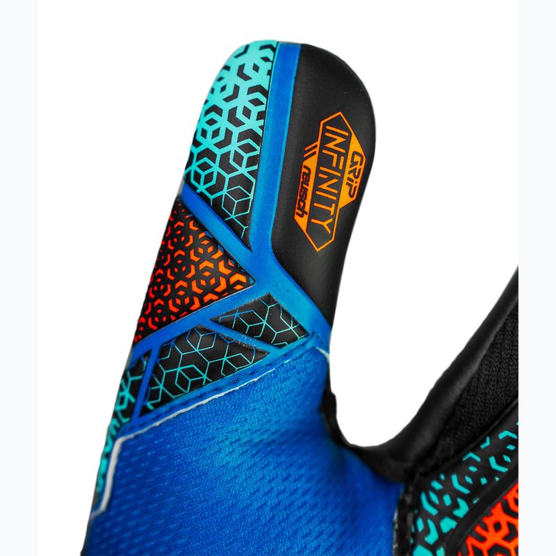 Reusch Attrakt Infinity NC Junior elektromos kék/sokkoló narancs/fekete kapuskesztyű 7