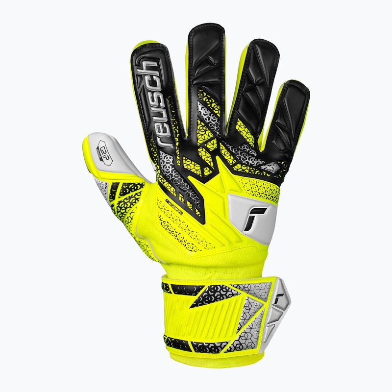 Reusch Attrakt Grip Junior biztonsági sárga/ezüst gyermek kapuskesztyű 2