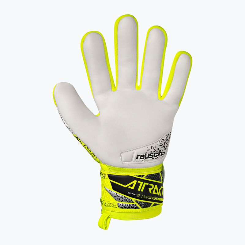 Reusch Attrakt Grip Junior biztonsági sárga/ezüst gyermek kapuskesztyű 3