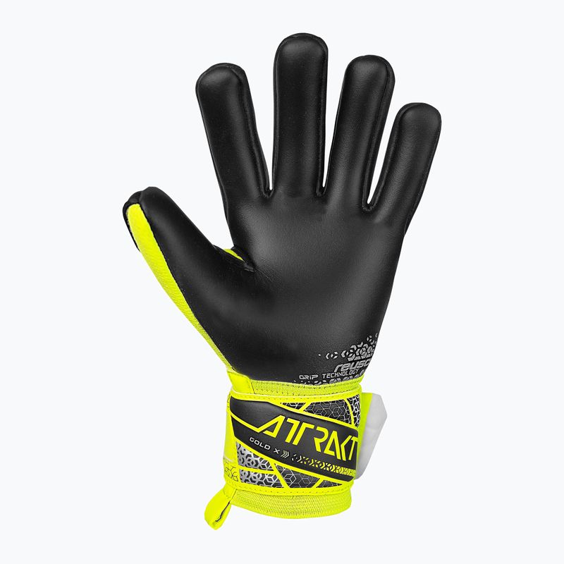 Reusch Attrakt Gold X NC Junior biztonsági sárga/ezüst/fekete gyermek kapuskesztyű 3