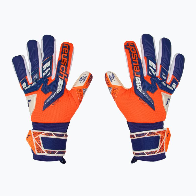 Reusch Attrakt Freegel Gold NC Junior narancssárga/kék gyermek kapuskesztyű 2