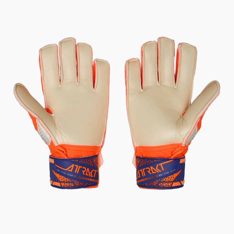 Reusch Attrakt Solid Junior sokkoló narancssárga/energia kék gyermek kapuskesztyű 3
