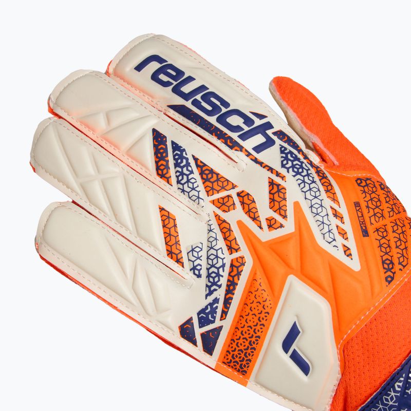 Reusch Attrakt Solid Junior sokkoló narancssárga/energia kék gyermek kapuskesztyű 4