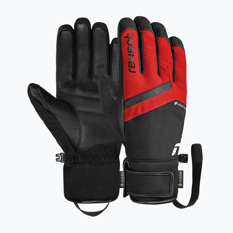 Férfi síkesztyű Reusch Booster Gore-Tex black/tango red 2
