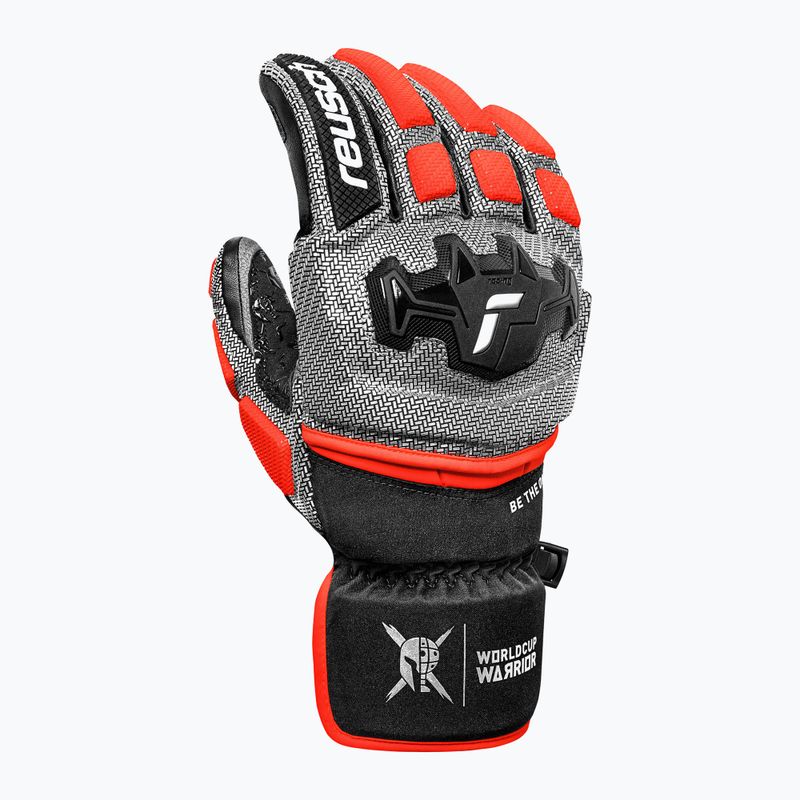 Férfi síkesztyű Reusch Worldcup Warrior GS black/silver/fluorescent red 3