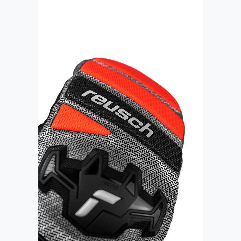 Síkesztyűk Reusch Worldcup Warrior R-Tex XT Mitten black/silver/fluo red 4