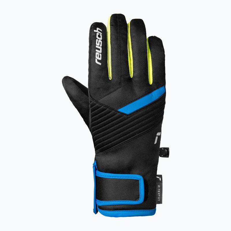 Gyerek síkesztyű Reusch Dan R-Tex XT Junior black/brilliant blue/safety yellow 3