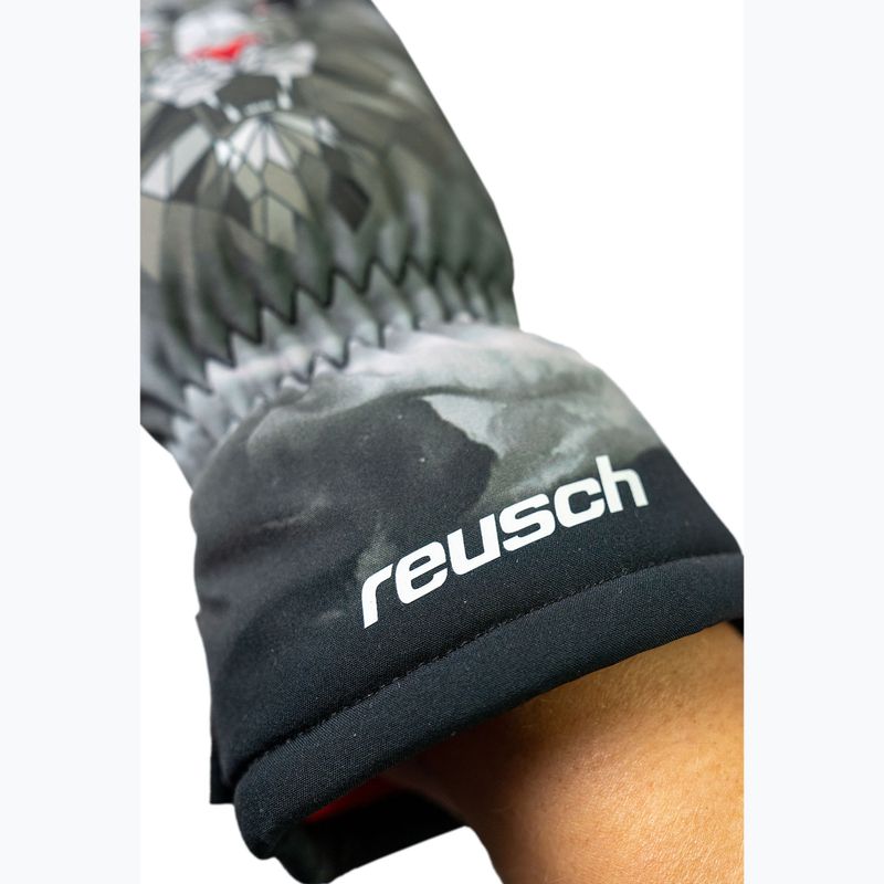 Gyerek síkesztyűk Reusch Carter R-Tex XT blck/silver/fluo red 6