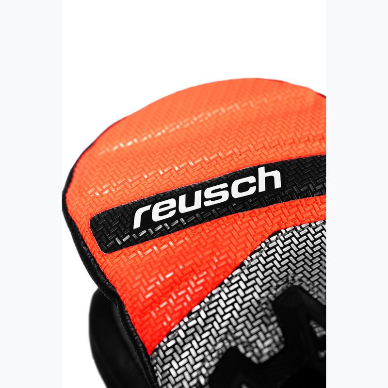 Gyerek síkesztyűk Reusch Worldcup Warrior GS Mitten black/silver/fluo red 4