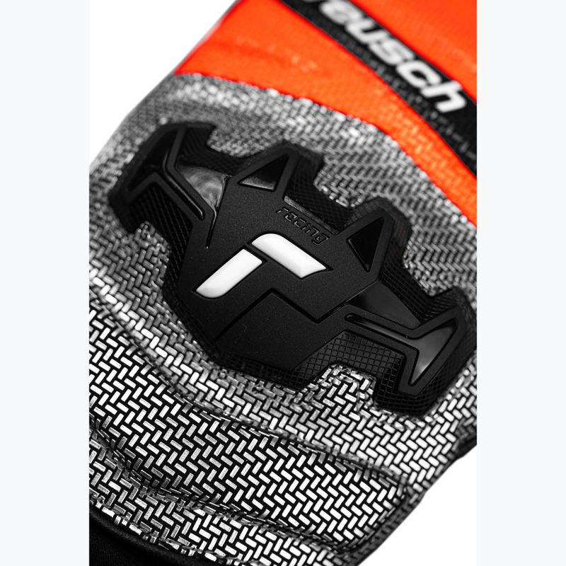 Gyerek síkesztyűk Reusch Worldcup Warrior GS Mitten black/silver/fluo red 5