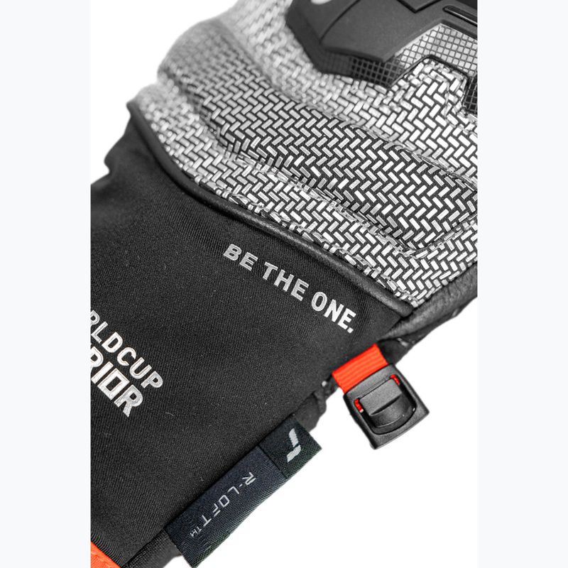 Gyerek síkesztyűk Reusch Worldcup Warrior GS Mitten black/silver/fluo red 6