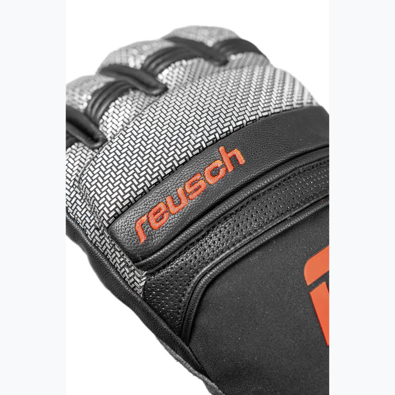 Férfi síkesztyű Reusch Alpine Master black/silver/fluorescent red 7