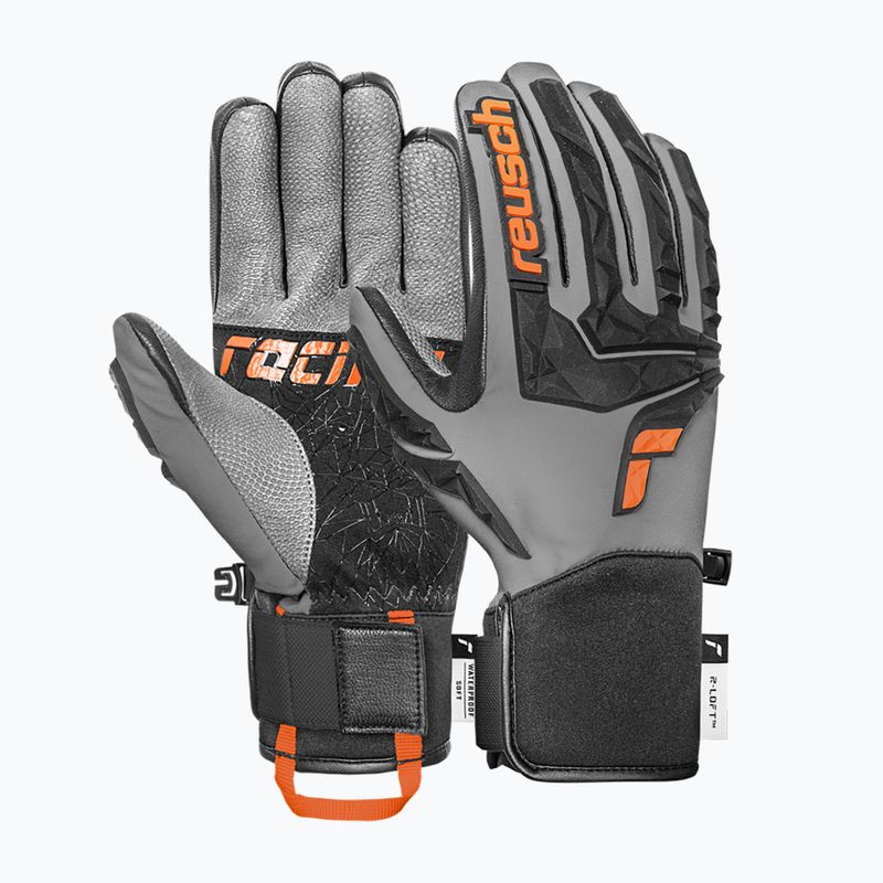 Férfi síkesztyűk Reusch Ultra steel grey / black / shoc 2