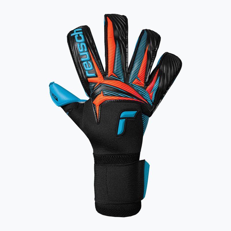 Reusch Attrakt Aqua Evolution black/shocking orange/aqua blue kapuszkesztyű 2