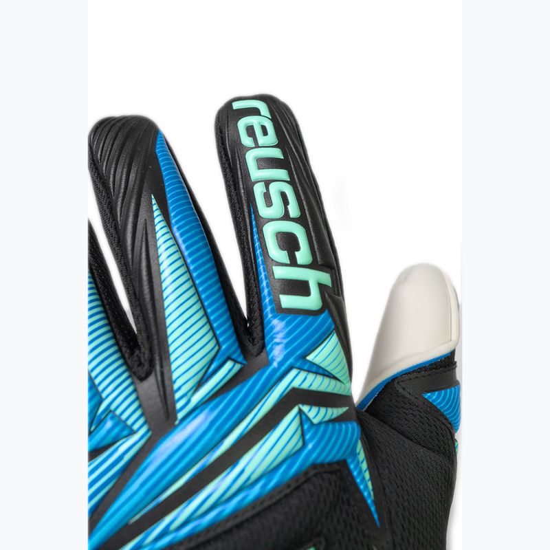 Reusch Attrakt RE:GRIP NC black/ocean light kapuskesztyű 6