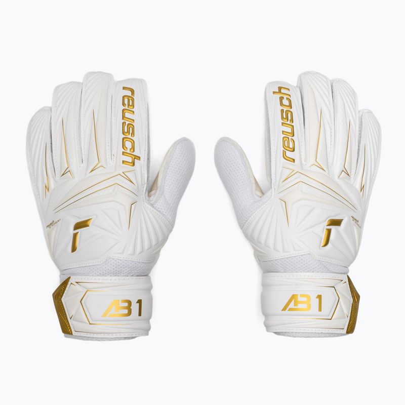 Reusch Attrakt AB1 Solid Junior white/gold gyerek kapuskesztyű 2