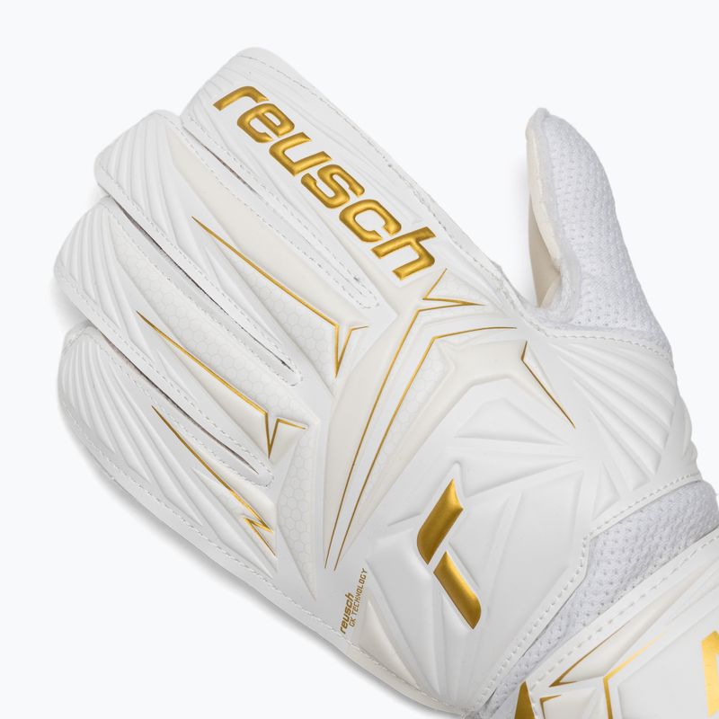 Reusch Attrakt AB1 Solid Junior white/gold gyerek kapuskesztyű 4