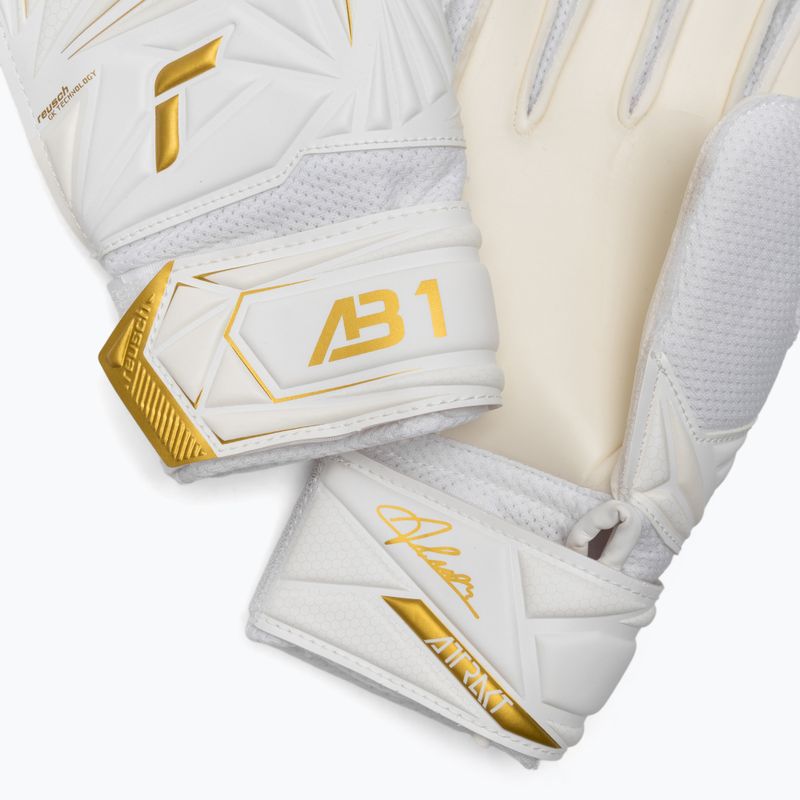 Reusch Attrakt AB1 Solid Junior white/gold gyerek kapuskesztyű 5
