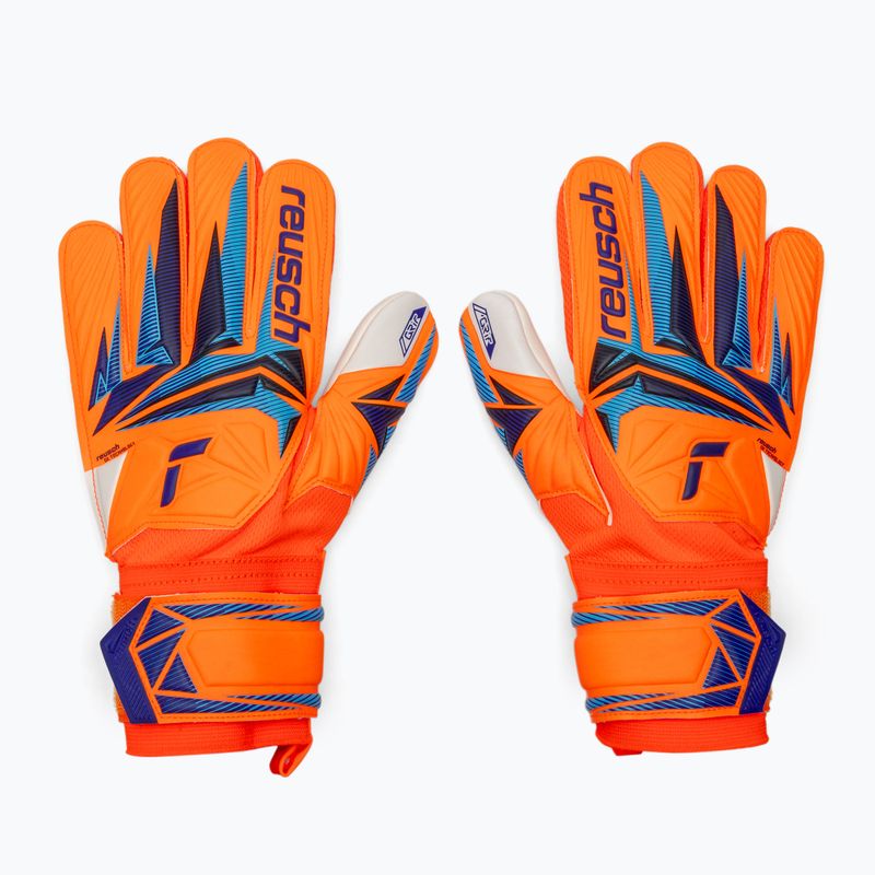Reusch Attrakt Grip Junior shocking orange/blue gyermek kapuskesztyű 2