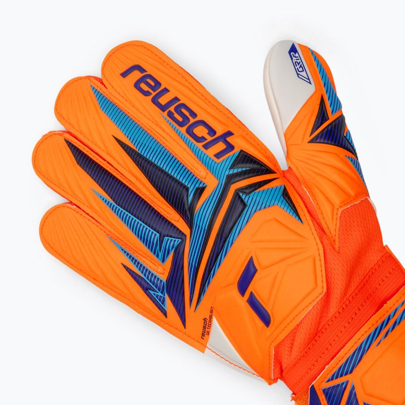 Reusch Attrakt Grip Junior shocking orange/blue gyermek kapuskesztyű 4