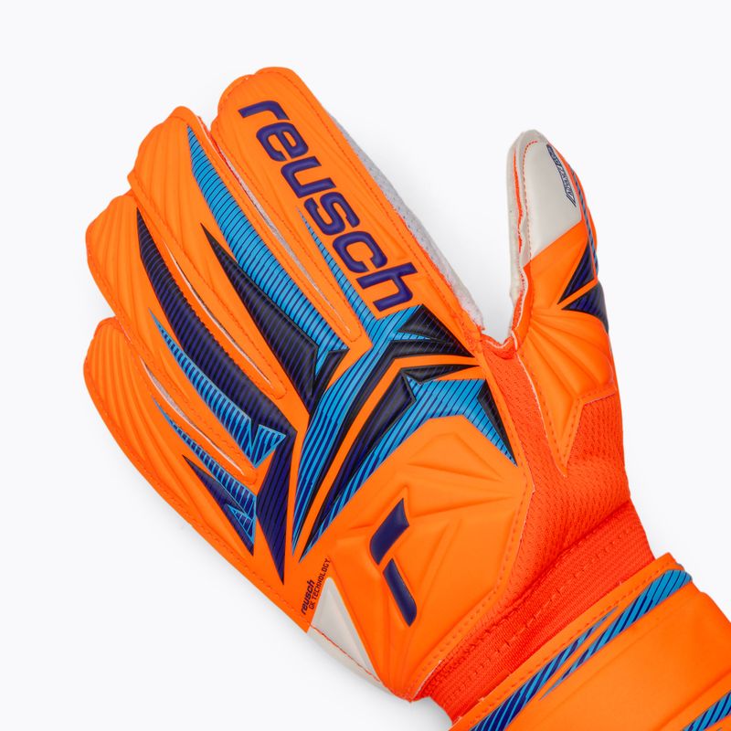 Reusch Attrakt Advance Junior shocking orange/blue gyermek kapus kesztyű 4
