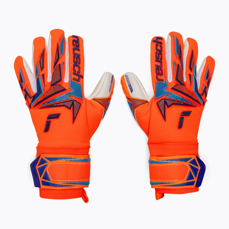 Gyerek kapus kesztyűk Reusch Attrakt Freegel Advance Junior shocking orange/blue 2