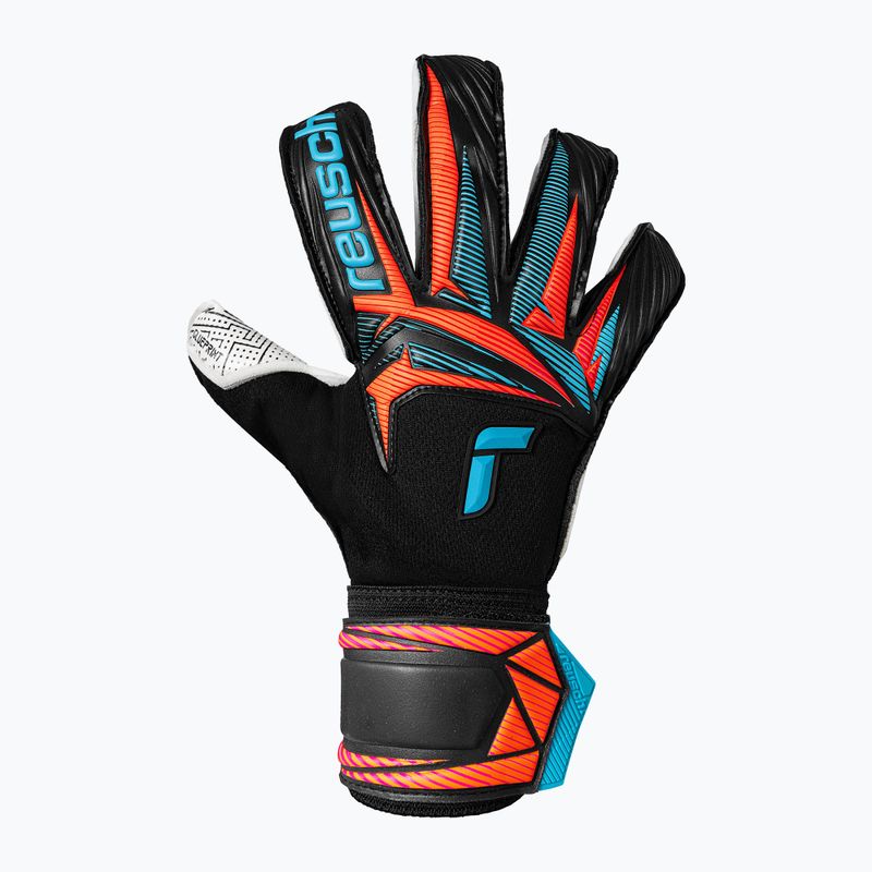 Reusch Attrakt Advance Evolution Glueprint black/aqua blue/shocking orange kapusztuskesztyű 2