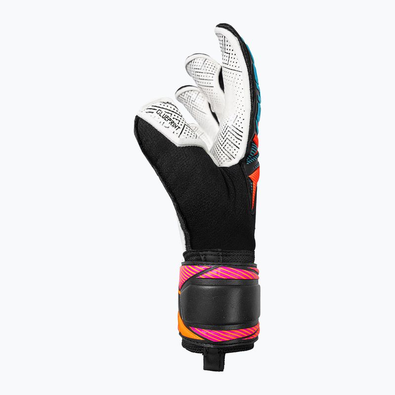 Reusch Attrakt Advance Evolution Glueprint black/aqua blue/shocking orange kapusztuskesztyű 4