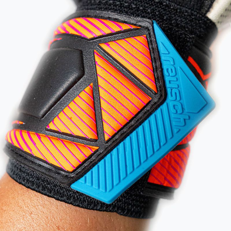 Reusch Attrakt Advance Evolution Glueprint black/aqua blue/shocking orange kapusztuskesztyű 8