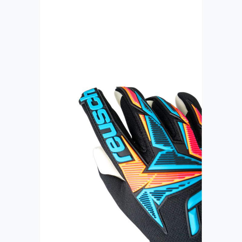 Kapus kesztyűk Reusch Attrakt Freegel Advance black/aqua blue/shocking orange 6