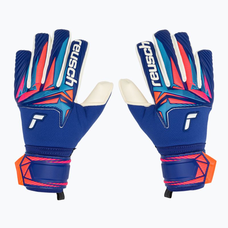 Gyerek kapuskesztyűk Reusch Attrakt Gold X NC Junior sharp blue/white/shocking orange 2
