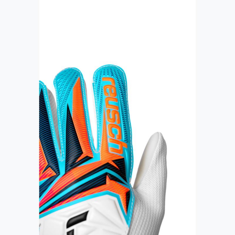 Gyerek kapuskesztyűk Reusch Attrakt Starter Solid Junior white/light blue 5