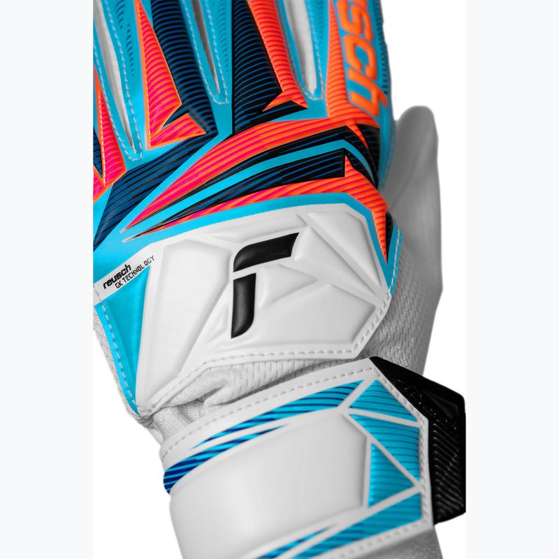 Gyerek kapuskesztyűk Reusch Attrakt Starter Solid Junior white/light blue 6
