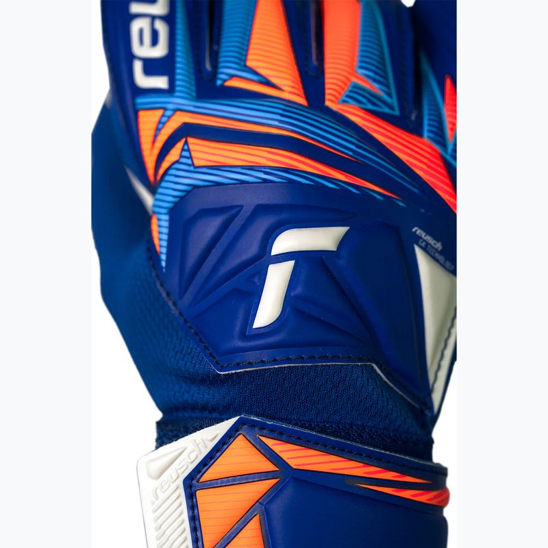 Gyermek kapus kesztyűk Reusch Attrakt Starter Solid Junior sharp blue/white/shocking orange 6