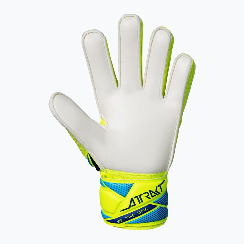 Gyerek kapuskesztyűk Reusch Attrakt Solid Junior safety yellow/blue 3
