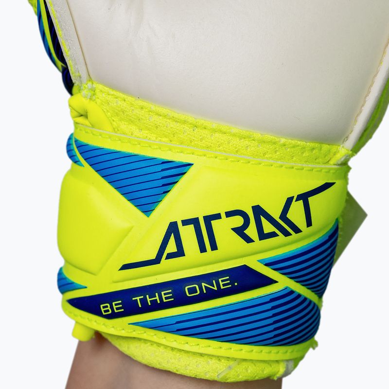 Gyerek kapuskesztyűk Reusch Attrakt Solid Junior safety yellow/blue 6