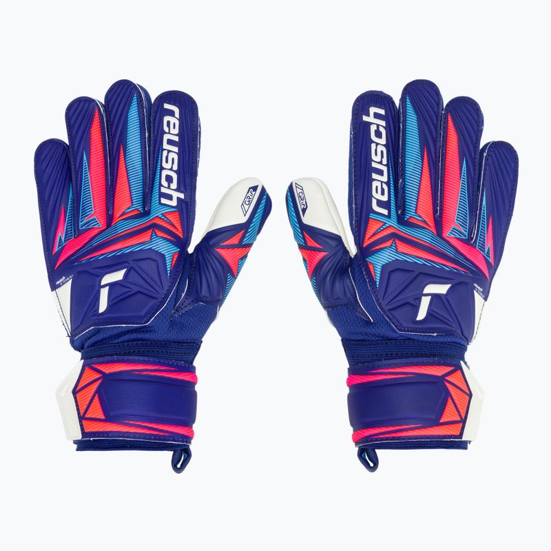 Reusch Attrakt Grip Junior gyermek kapuskesztyű sharp blue/white/shocking orange 2