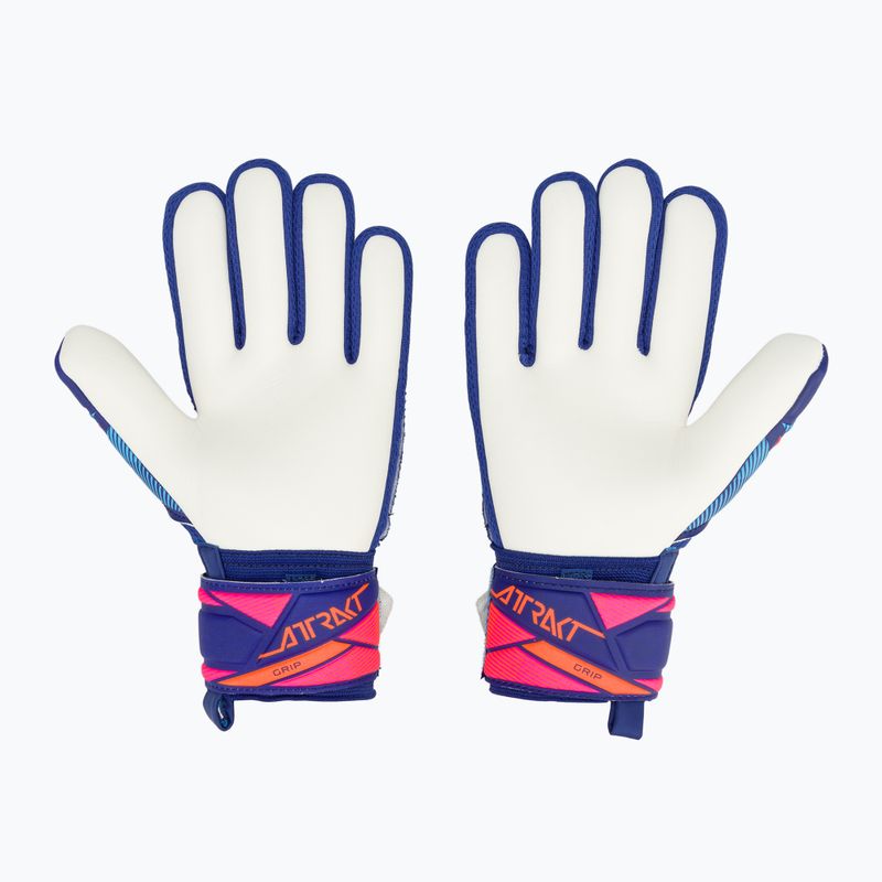 Reusch Attrakt Grip Junior gyermek kapuskesztyű sharp blue/white/shocking orange 3