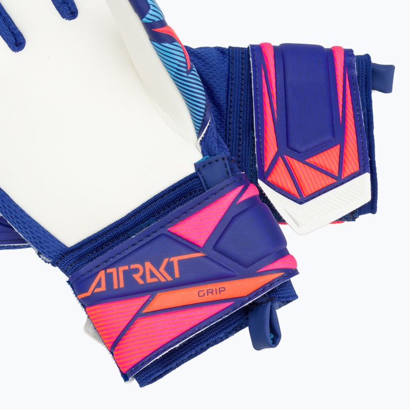 Reusch Attrakt Grip Junior gyermek kapuskesztyű sharp blue/white/shocking orange 6