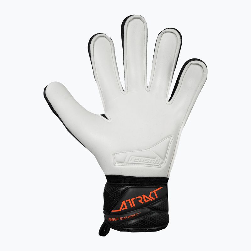 Reusch Attrakt Advance Finger Support Junior black/shocking orange gyermek kapuskesztyű 3